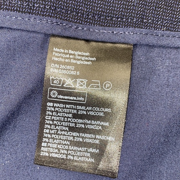 H&M navy blue career slacks size 8/38 - Picture 5 of 7